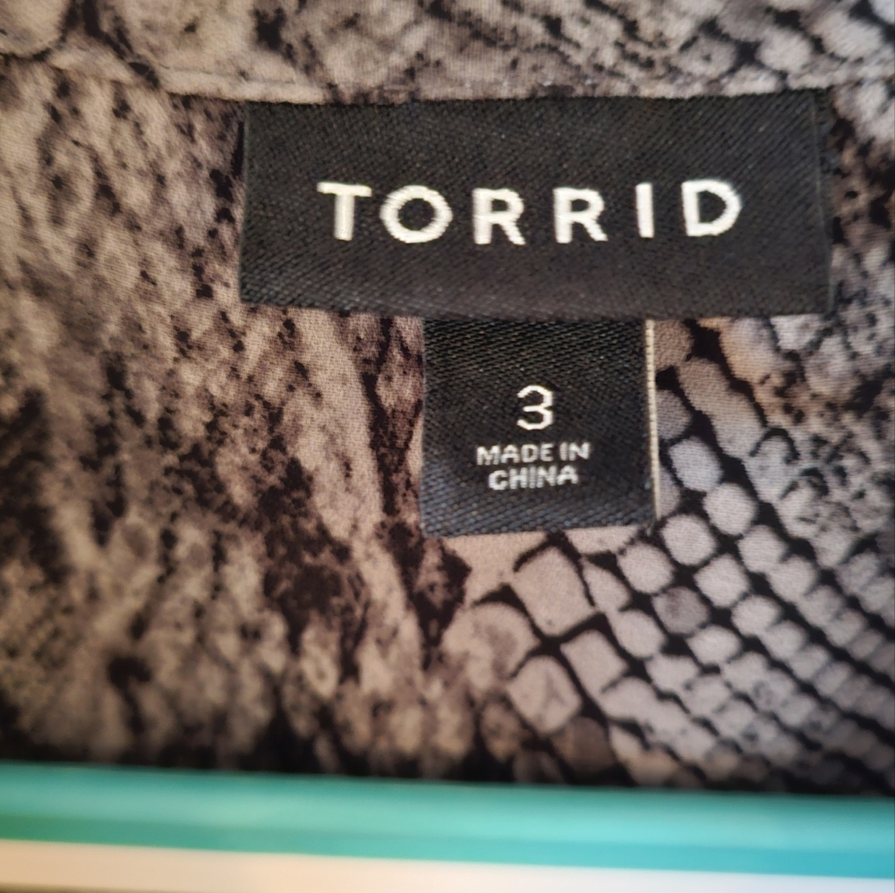 Torrid Snake Skin Pattern Button Down - image 2